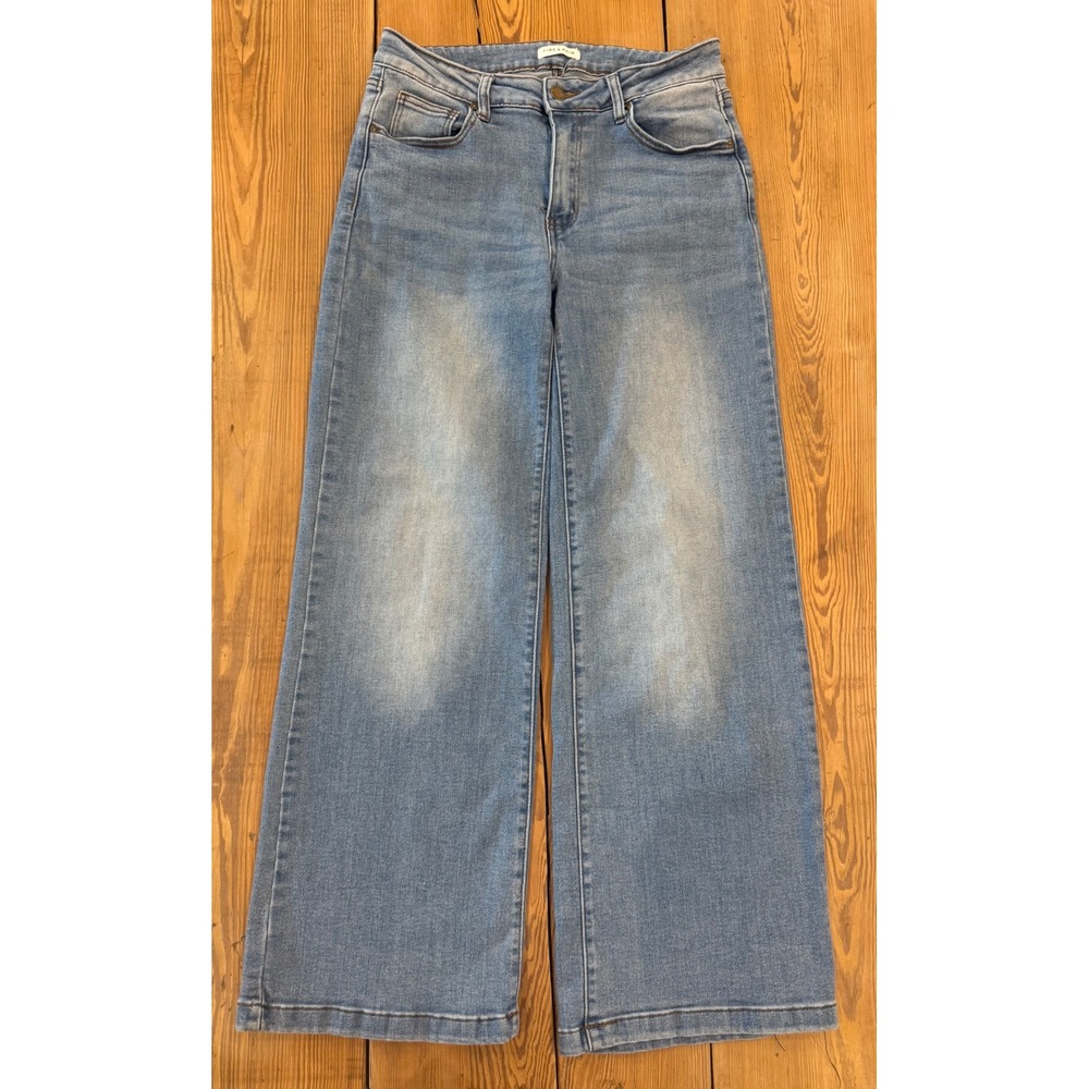 Fire & Rain Womens Wide Leg Jeans Light Wash Blue Denim‎ Size 11 Stretch Relaxed